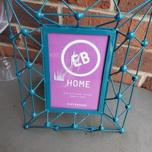 EARTHBOUND Teal Decorative Metal Lattice Picture Frame